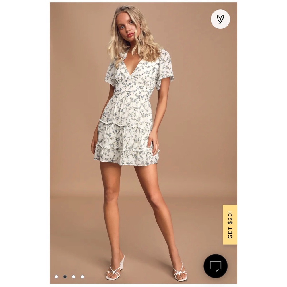 Lulu’s So True White Mini Dress Size M